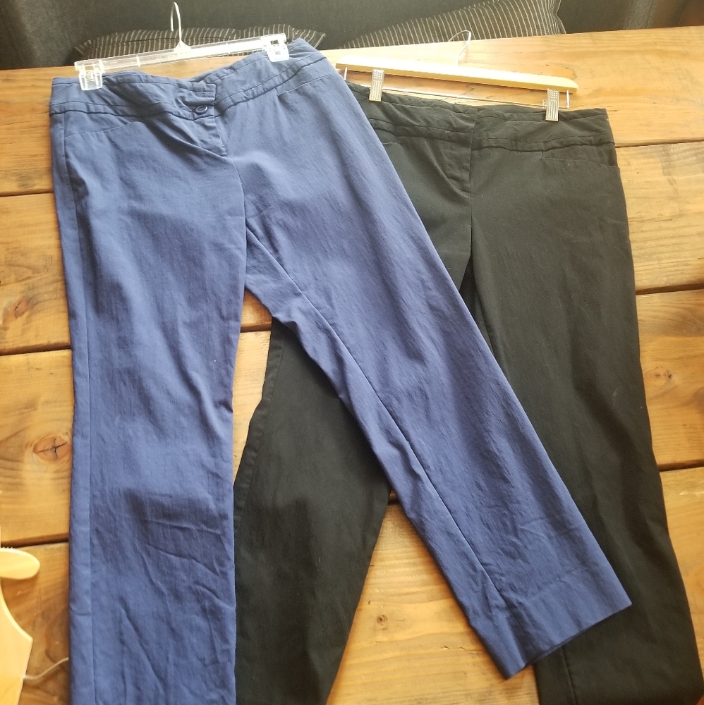 (2 pairs) Limited Stretch Cropped Slacks